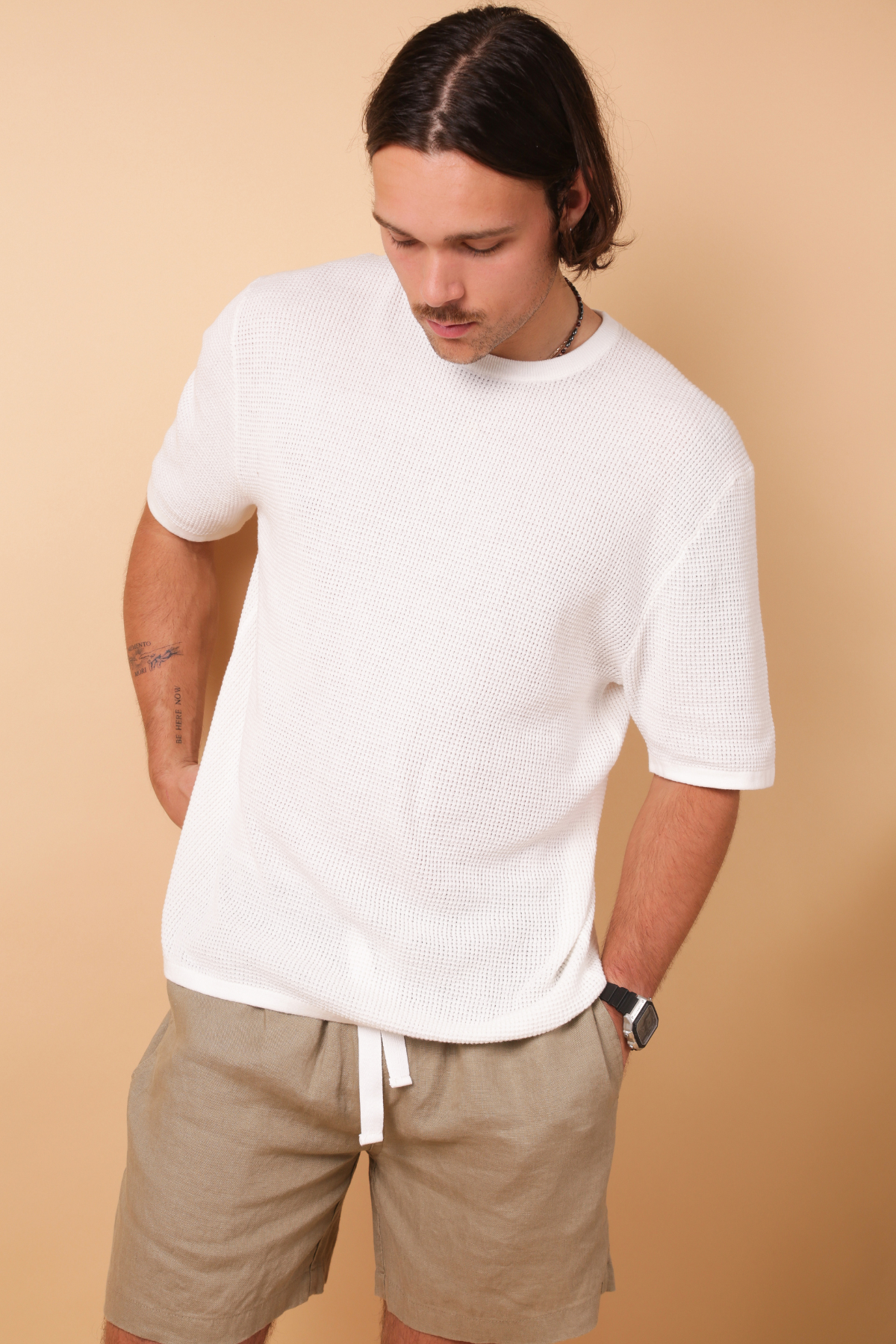 Soft Knit Tee Cream