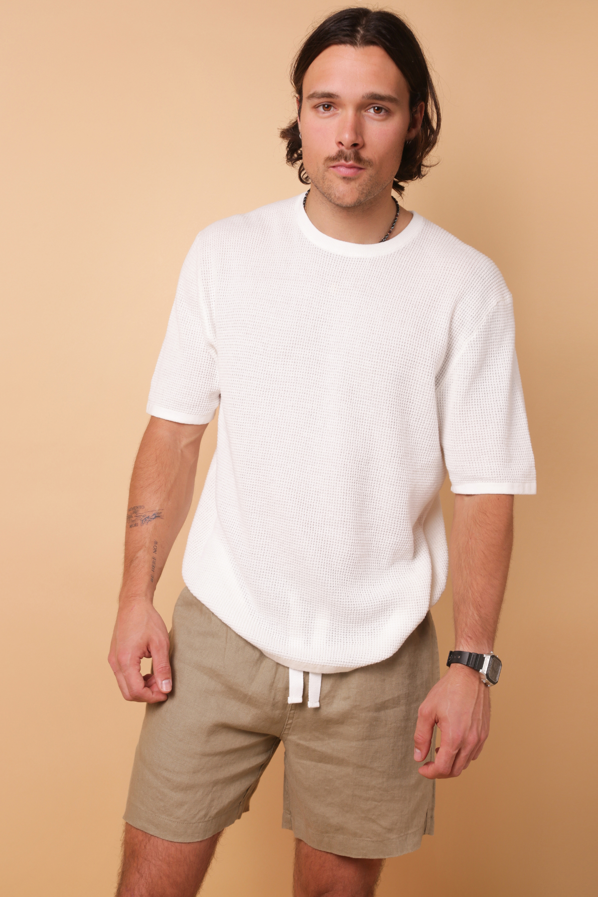 Soft Knit Tee Cream